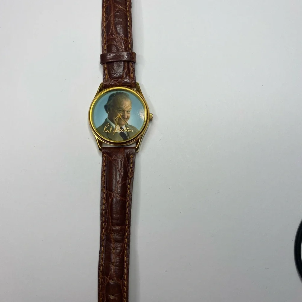 Red‎ Skelton Commemorative Wrist Watch Leather Band Armstrong’s 1997 NH
